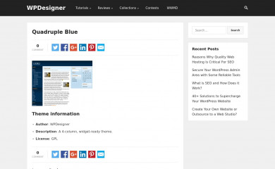 https://wpdesigner.com/themes/quadruple-blue/ screenshot