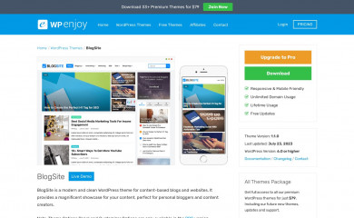 BlogSite screenshot