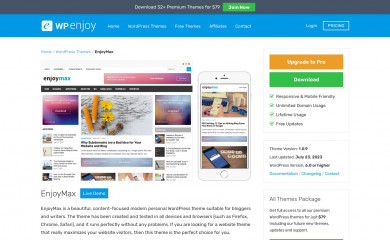 https://wpenjoy.com/themes/enjoymax screenshot