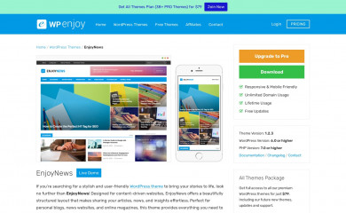 https://wpenjoy.com/themes/enjoynews screenshot