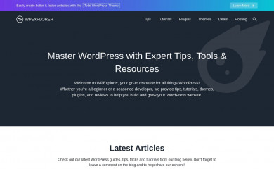 http://www.wpexplorer.com screenshot