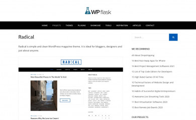https://wpflask.com/radical/ screenshot