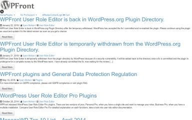 wpfront.com screenshot