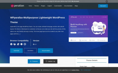 WPparallax screenshot