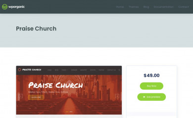 http://wporganic.com/praise-church/ screenshot