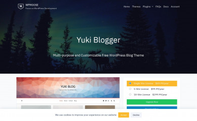 https://www.wpmoose.com/themes/yuki-blogger/ screenshot