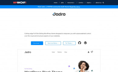 https://wpshout.com/jadro/ screenshot