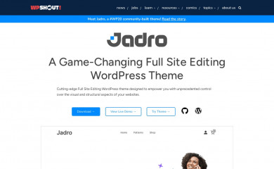 https://wpshout.com/jadro/ screenshot