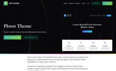 https://wpplover.com/themes/plover/ screenshot