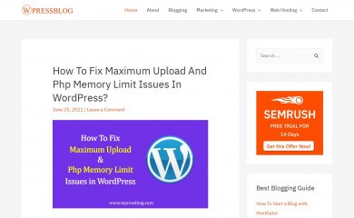 wpressblog.com screenshot