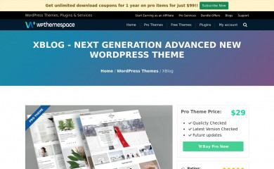 X Blog screenshot