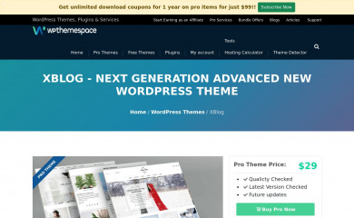 X Blog screenshot