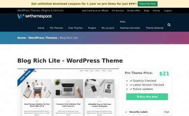 Blog Rich Lite screenshot