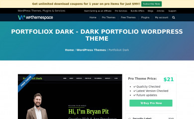 PortfolioX Dark screenshot