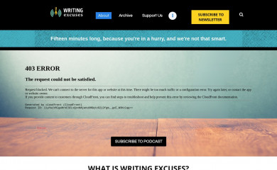 writingexcuses.com screenshot