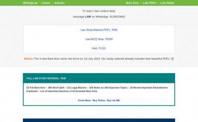 writinglaw.com screenshot