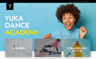 yukadanceacademy.be screenshot