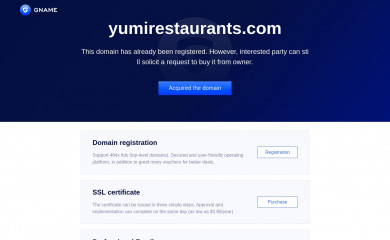 yumirestaurants.com screenshot