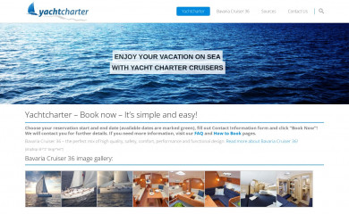 yachtcharter.ee screenshot