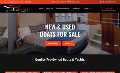 yachtswest.com.au screenshot