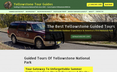 yellowstonetourguides.com screenshot