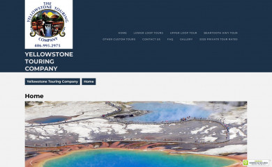 yellowstonetouringcompany.com screenshot