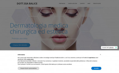 yleniabalicedermatologa.it screenshot