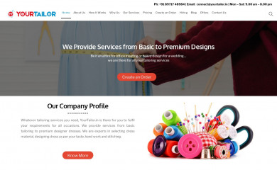 yourtailor.in screenshot