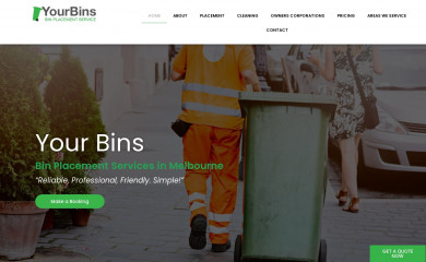 yourbins.com.au screenshot
