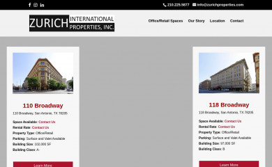 zurichproperties.com screenshot