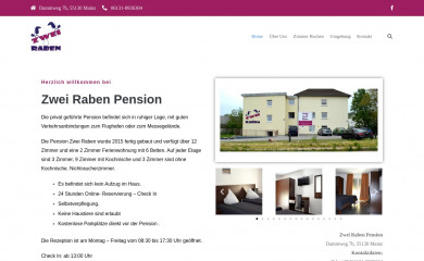 zweiraben-pension.de screenshot