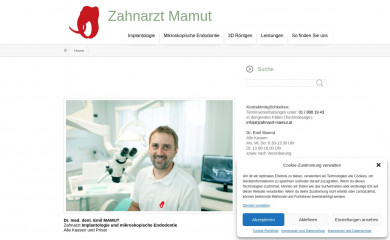 zahnarzt-mamut.at screenshot