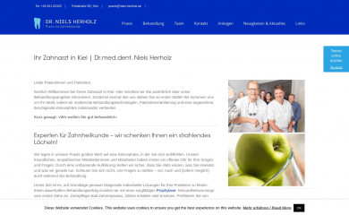 zahnarzt-herholz.de screenshot