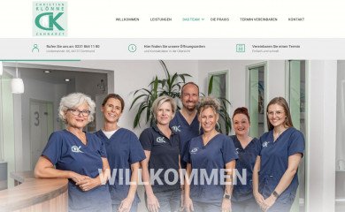 zahnarzt-kloenne.de screenshot