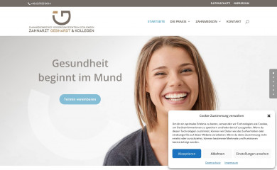 zahnmedizin-gebhardt.de screenshot