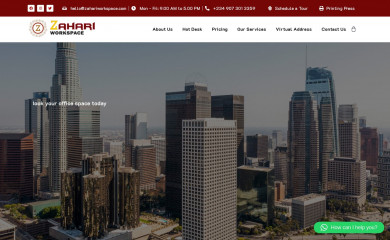 zahariworkspace.com screenshot
