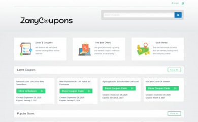 zanycoupons.com screenshot