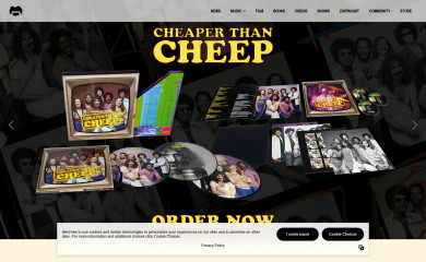 zappa.com screenshot