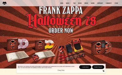 zappa.com screenshot