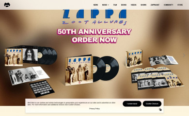 zappa.com screenshot