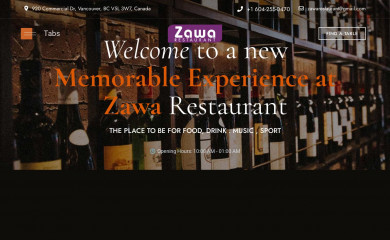 zawarestaurant.com screenshot