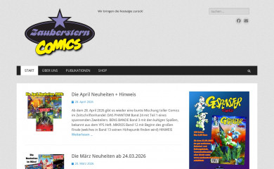 zauberstern-comics.de screenshot
