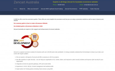 zencart.com.au screenshot