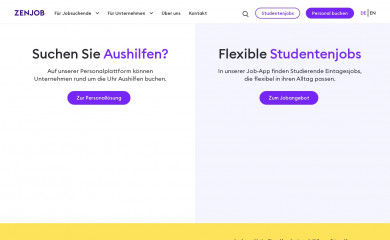 zenjob.com screenshot