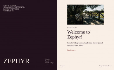 zephyrlitjournal.com screenshot