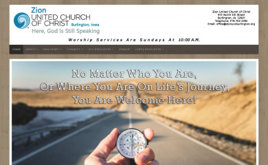zionuccburlington.org screenshot