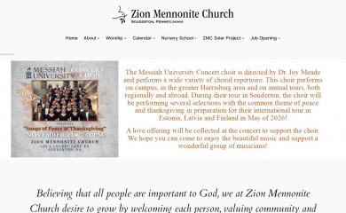 zionmennonite.org screenshot