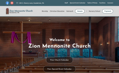 zionmennonite.org screenshot