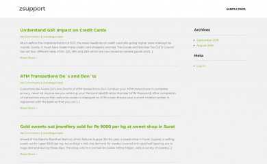 zsupport.co.in screenshot