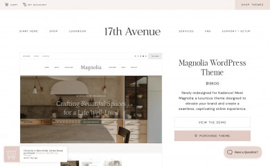 https://17thavenuedesigns.com/shop/magnolia-wordpress-theme/ screenshot